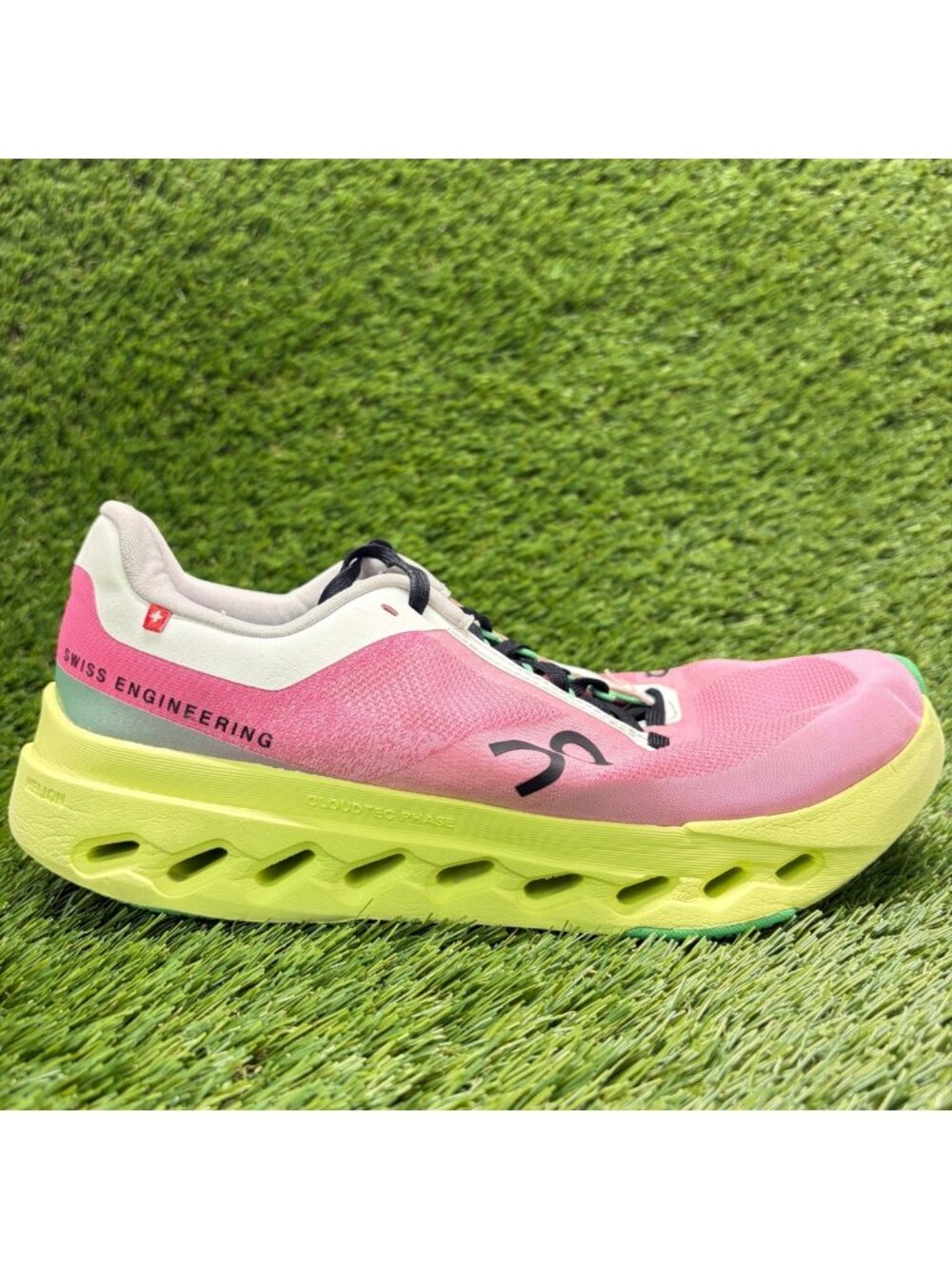 On Cloudsurfer Next Womens Size 8.5 Pink Green Athletic Running Shoes Sneakers